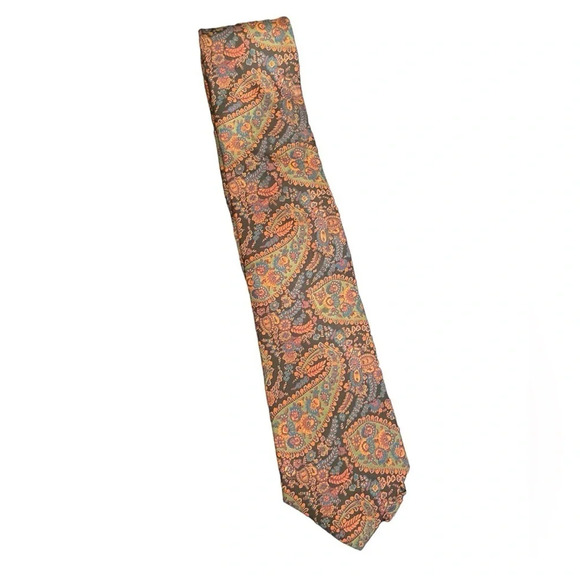 Andre" Ghekiere Cannes Paris Paisley men's tie - Picture 1 of 6